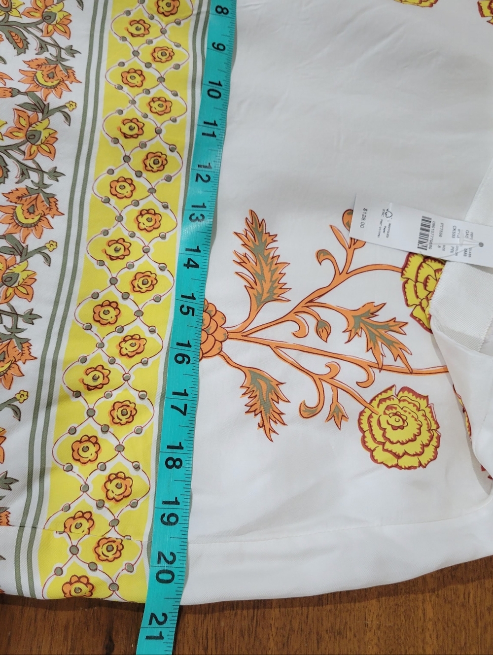 J Crew Knee-length skirt in sunset rose block print CK635 NWT Size 8 - Picture 7 of 8